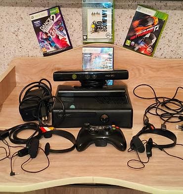microsoft xbox: Игровой комплект Xbox 360 + Kinect так же установленны игры такие как — 2