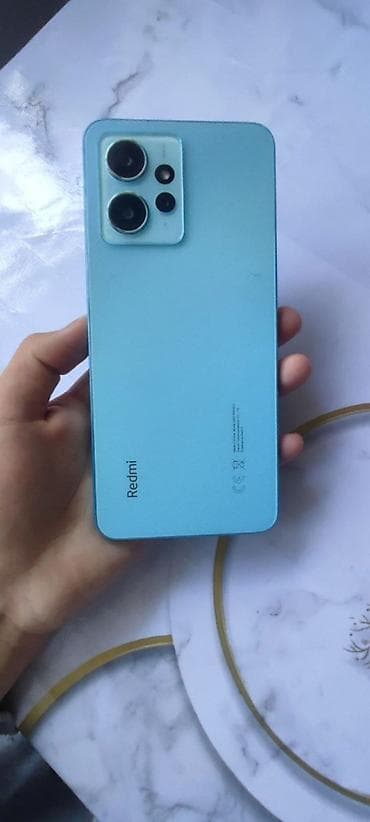 аккумулятор для планшета: Redmi, Redmi Note 12, Б/у, 128 ГБ, цвет - Голубой, 2 SIM — 1