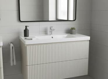 тумба для раковины: Тумба с раковиной, предназначенная для ванной комнаты. Изделие — 1