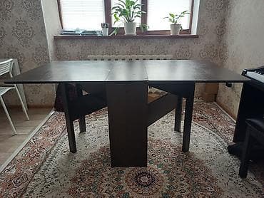 study table: Стол трансформер Для кухни, Стол-книжка, цвет - Коричневый — 1