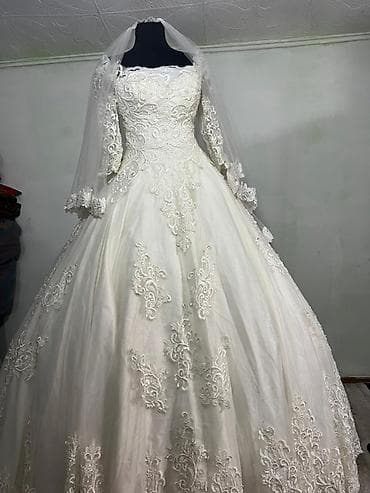 Үлпөт көйнөктөрү жана аксессуарлар: Свадебное и вечернее платья 1) Свадебное платье: - Силуэт: бальное, с — 1