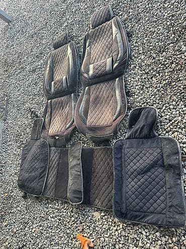 молдинги е39: Чехлы Велюровые, цвет - Серый, Б/у — 4