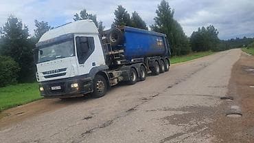 devo matiz: Самосвальный полуприцеп Grunwald (синий) в сцепке с тягачом IVECO — 6