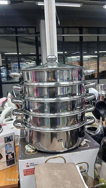 Пароварка из нержавеющей стали MAOJIAN De Luxe, многоярусная -