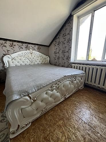 Эмерек гарнитурлары: Уктоочу бөлмө гарнитуру, Колдонулган, Эки кишилик керебет, Комод, Трюмо, түсү - Ак — 2