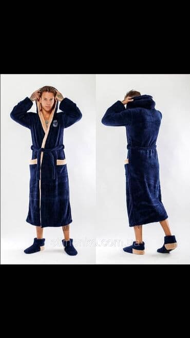 домашние халаты больших размеров: Мужской домашний костюм, S, XS, M, Новый, цвет - Айвори, Самовывоз — 8