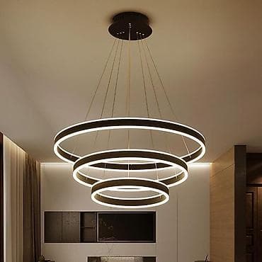 rgb light: Подвесной светильник LED с тремя кольцами - Дизайн: современный — 1