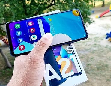 sony 4k: Samsung Galaxy A21S, Б/у, 128 ГБ, цвет - Синий, 1 SIM, 2 SIM, eSIM — 5