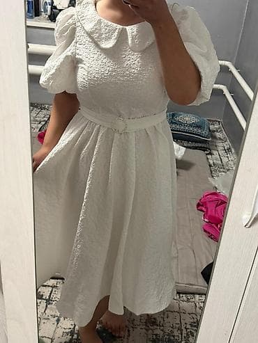 цепочка клон: Вечернее платье, Пышное, Длинная модель, С рукавами, Стразы, M — 2