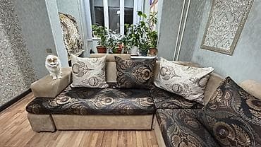 старый уголок: Угловой диван, Раскладной — 3