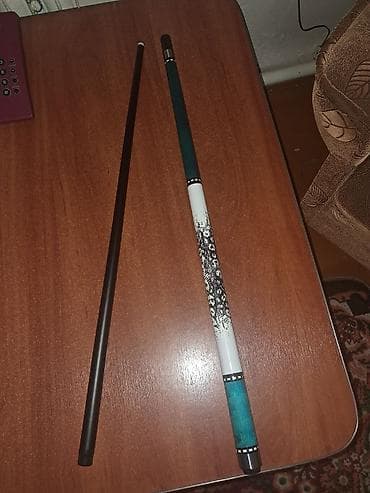 Гантели: Разборный кий для бильярда с чехлом. - Двухсоставной кий: турник и — 3