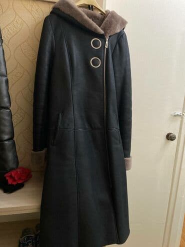 Дубленка, Турция, По колено, С капюшоном, M