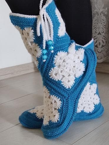 Домашние тапочки, 38.5, Новый, цвет - Голубой, Самовывоз