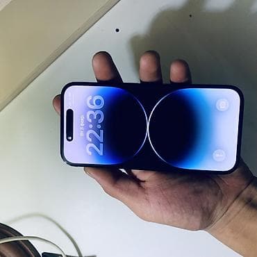 IPhone 14 Pro, 128 ГБ, Черный, Зарядное устройство, Защитное стекло, Чехол, 100 %