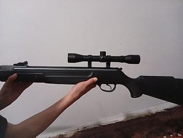 страигбольный пистолет: Пружинно-поршневая пневматическая винтовка с оптическим прицелом — 1