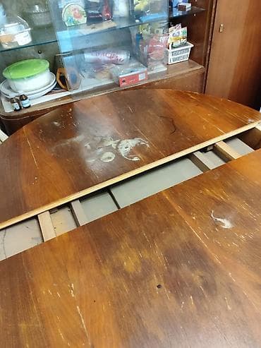 стол для столовая: Стол трансформер Для кухни, Раскладной стол, цвет - Коричневый — 2