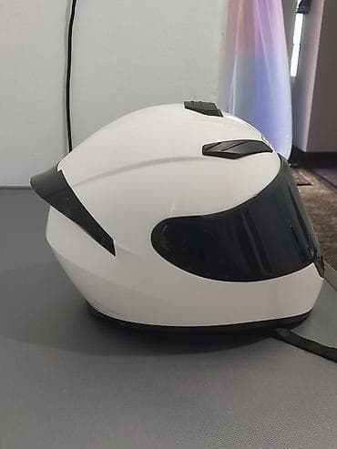 kugoo s3 pro: Мотошлем полноразмерный Gike, закрытого типа (full-face), цвет белый с — 3