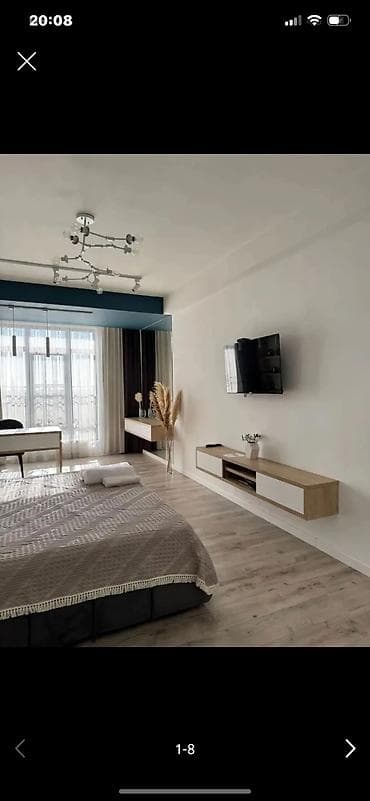 аеропорт манас: 2 комнаты, Люкс, элитка, Манаса/Боконбаева, Постельное белье, Кондиционер, Бронь — 7