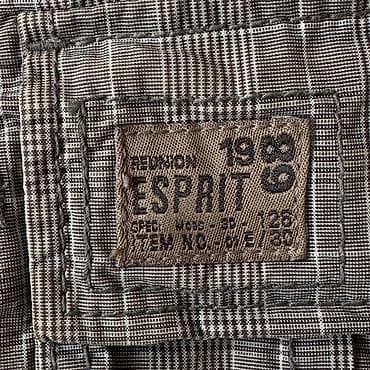 с кожомкул: Винтажные Мужские шорты-бермуды Esprit - Цвет: темно-серый с тонкой — 2