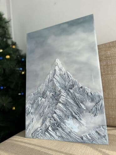 алмазная картина: Картина “Горный пик” — фактурная живопись - Техника: объемная — 2