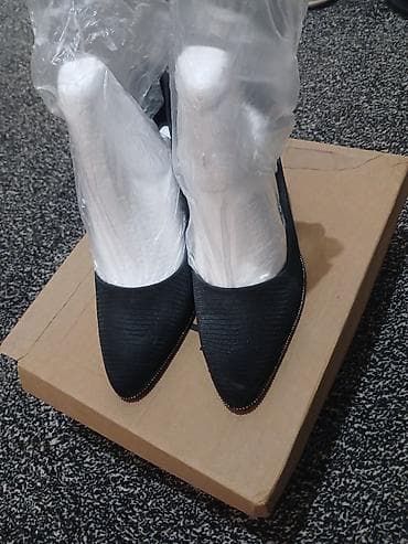 сапоги платформа: Женские туфли-лодочки на устойчивом каблуке - Цвет: черный - Материал — 4