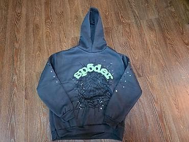 худи джокер: Худи с капюшоном Spider - Цвет: темно‑серый/графит - Принт: крупная — 1