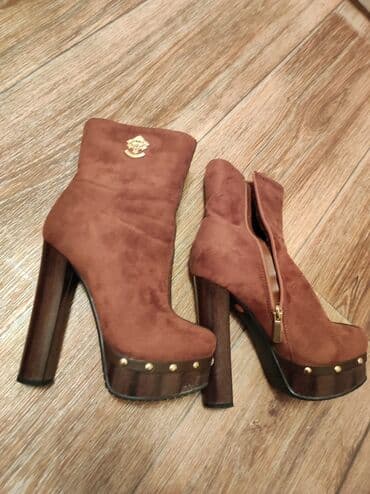 сапоги зимние женские натуральная кожа натуральный мех распродажа: 35 размер новые зима весна осень замша натуралка ботильоны — 1