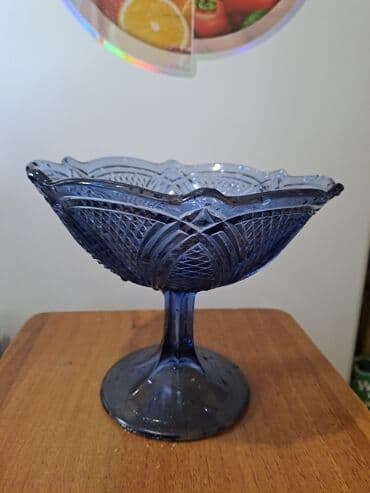 стаканы со льдом: Стеклянная ваза/салатница из цветного стекла. - Материал: толстое — 3