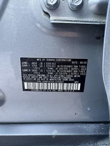 daewoo labo 2015: Subaru Outback: 2020 г., 2.5 л, Вариатор, Бензин, Универсал — 7