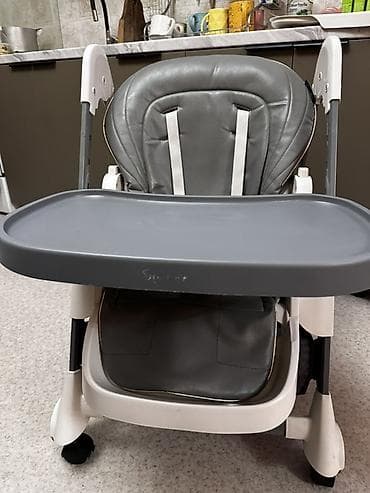 автолюлька graco junior: Стульчик для кормления, несколько положений спинки и по высоте можно — 3