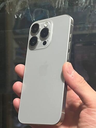IPhone 15 Pro, Б/у, 128 ГБ, Black Titanium, Коробка, 85 %
