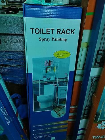 толетный стол: Многофункциональная полка над унитазом Toilet Rack (модель NO.TW-101) — 2