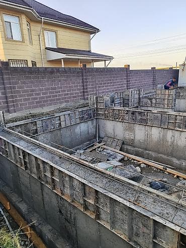 самомойка под ключ: Фундаментные работы: Монолит, фундамент, стяжка, сесма пояс и колонны — 3