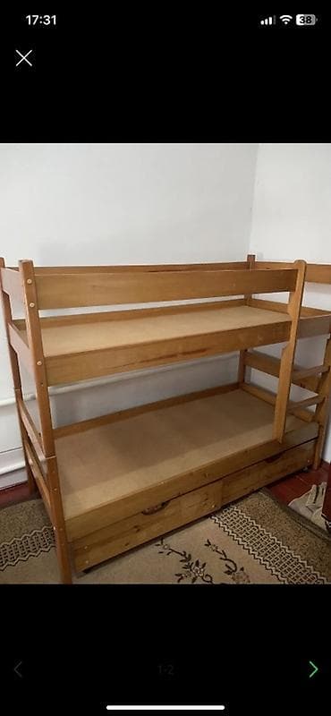 детские двухъярусные кровати фото размеры: Двухъярусная кровать из массива дерева. Б/у - Материал: натуральное — 2