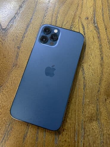 телефоны арзан: IPhone 12 Pro, Колдонулган, 512 ГБ, Sierra Blue, Заряддоочу түзүлүш, Коргоочу айнек, Каптама — 6