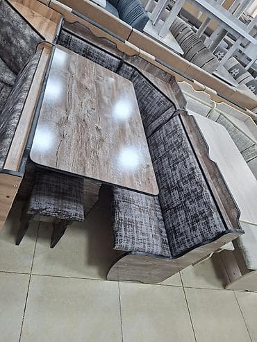 small table: Кухонный стол и стул, Новый, Бесплатная доставка, цвет - Бежевый — 4