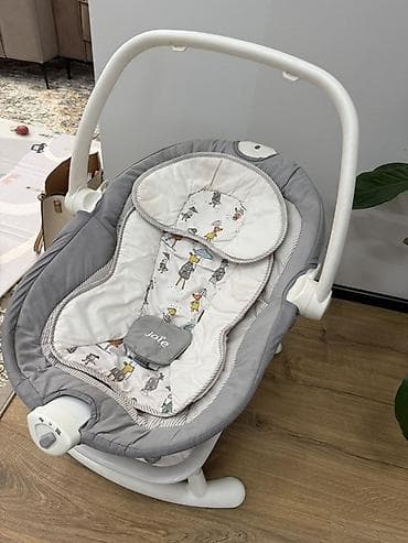 электрический качалка: Детский шезлонг, Б/у, Электронная, Другой материал, цвет - Серый — 2