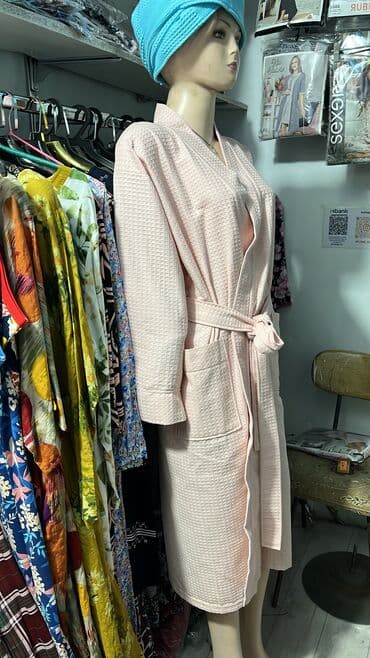 домашние халаты больших размеров: Муслиновые халаты Вафельные халаты Мужские/Женские/Детские 100%хлопок — 5