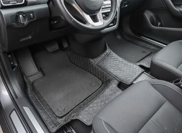 купить кожаные сиденья для авто бу: 5D Резиновые Полики Для салона Toyota, цвет - Черный, Новый — 2