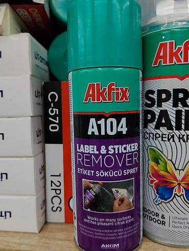 Akfix A104 Label & Sticker Remover — аэрозольный спрей для at lalafo.kg Akfix A104 Label & Sticker Remover — аэрозольный спрей для