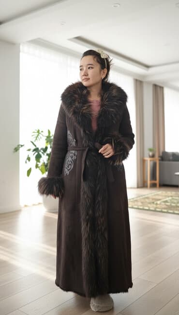 вечерние платья больших размеров бишкек: Продам дубленку 
Воротник Енот 
Внутренний мех козий 
Размер 48 — 1