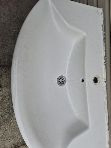 умывалники: Тумба для ванны, С раковиной, ЛДСП, цвет - Белый — 4