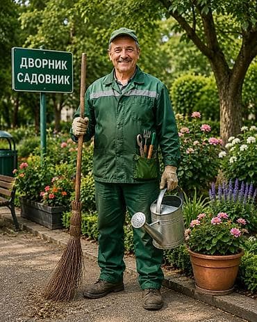 Услуги дворника-садовника - Уборка дворов, тротуаров и дорожек at lalafo.kg Услуги дворника-садовника - Уборка дворов, тротуаров и дорожек