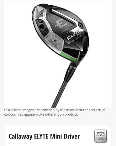 Спорт жана эс алуу: Callaway ELYTE Mini Driver (Graphite) Для гольфа. Компактный драйвер — 5