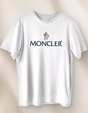 Футболки: Мужская футболка, 2XL, Moncler, Новый, цвет - Белый — 2