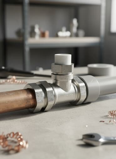 Муфты-американки с белыми пластиковыми вставками, предназначенные для