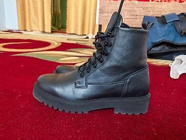 обувь 43 размер: Черные кожаные ботинки NUBIKK - Материал верха: натуральная кожа - — 3
