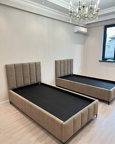 metta samurai: На заказ. Кровать в современном стиле с мягким изголовьем серого — 3