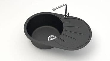 цена на столешницы для кухни: Кухонная мойка Glanz Касандра J110 Каменная мойка из литого мрамора — 9