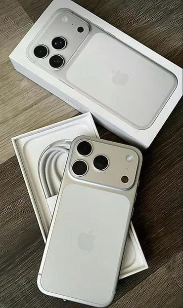 IPhone 17 Pro, Б/у, 256 ГБ, Серебристый, Кабель, 95 %
